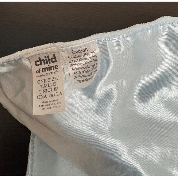 Child Of Mine Carters Blue Rattle Security Blanket Monkey Lovey "I Love Mommy" - Picture 2 of 5